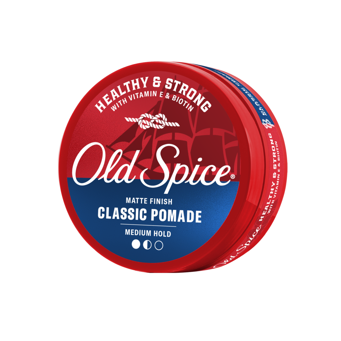 Old Spice Classic Pomade for Men Healthy & Strong with Vitamin E & Biotin Men's Hair Styling Pomade Medium Hold Matte Finish - 2.22oz/12pk