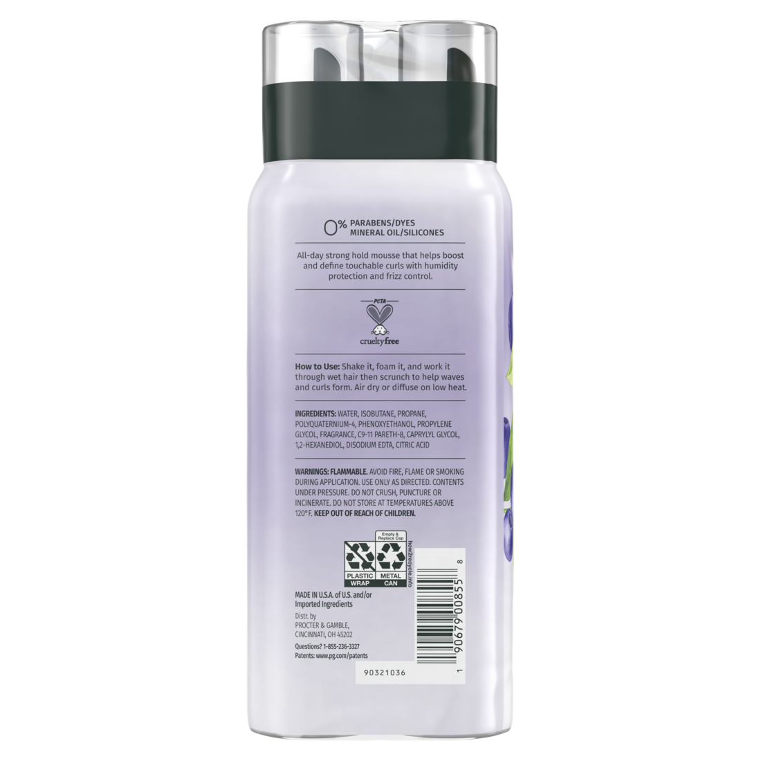 Herbal Essences Curl Boosting Mousse for Curly Hair and Wavy 24-hour Hold Frizz Control - (2x6.8)oz/6pk