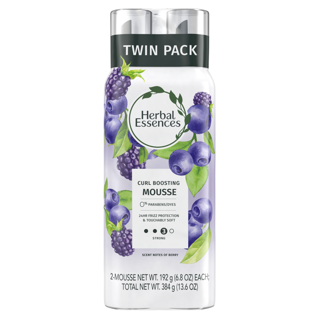 Herbal Essences Curl Boosting Mousse for Curly Hair and Wavy 24-hour Hold Frizz Control - (2x6.8)oz/6pk