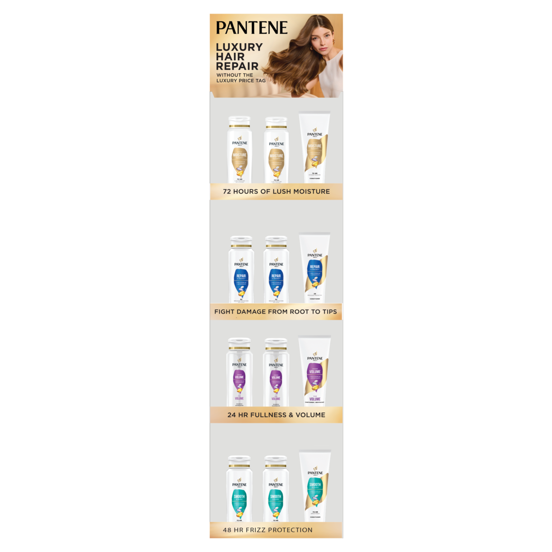 Pantene 2026 WB Wing stand Display - 24pk