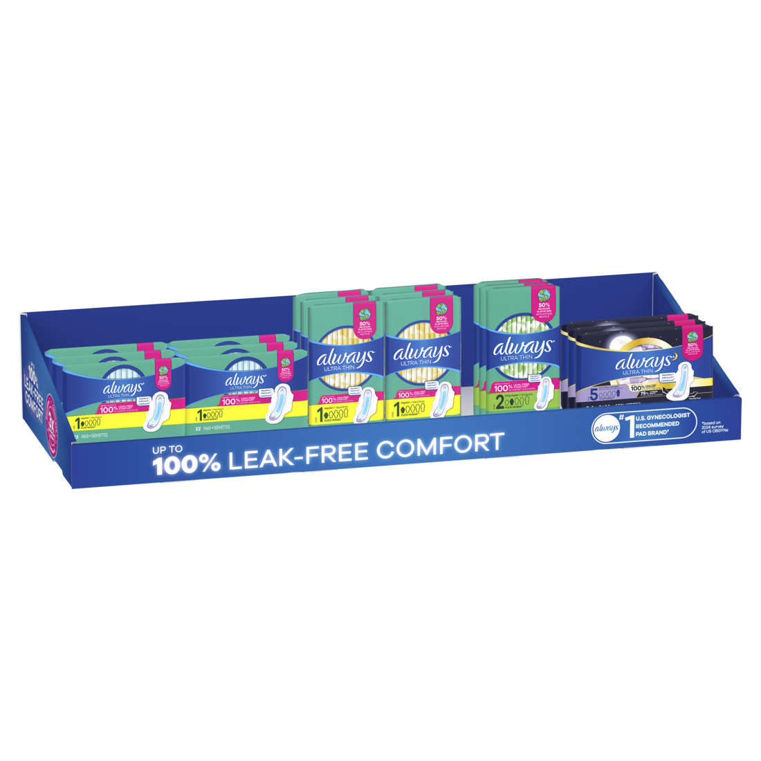 Always Dispay Ultra Thin 1X 36in PDQ - (15-22)ct/18pk