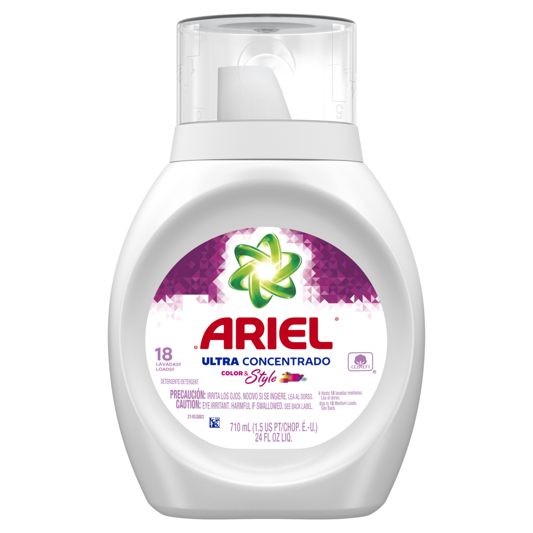 Ariel Ultra Concentrated Color & Style Liquid Laundry Detergent 18 Loads - 24oz/6pk