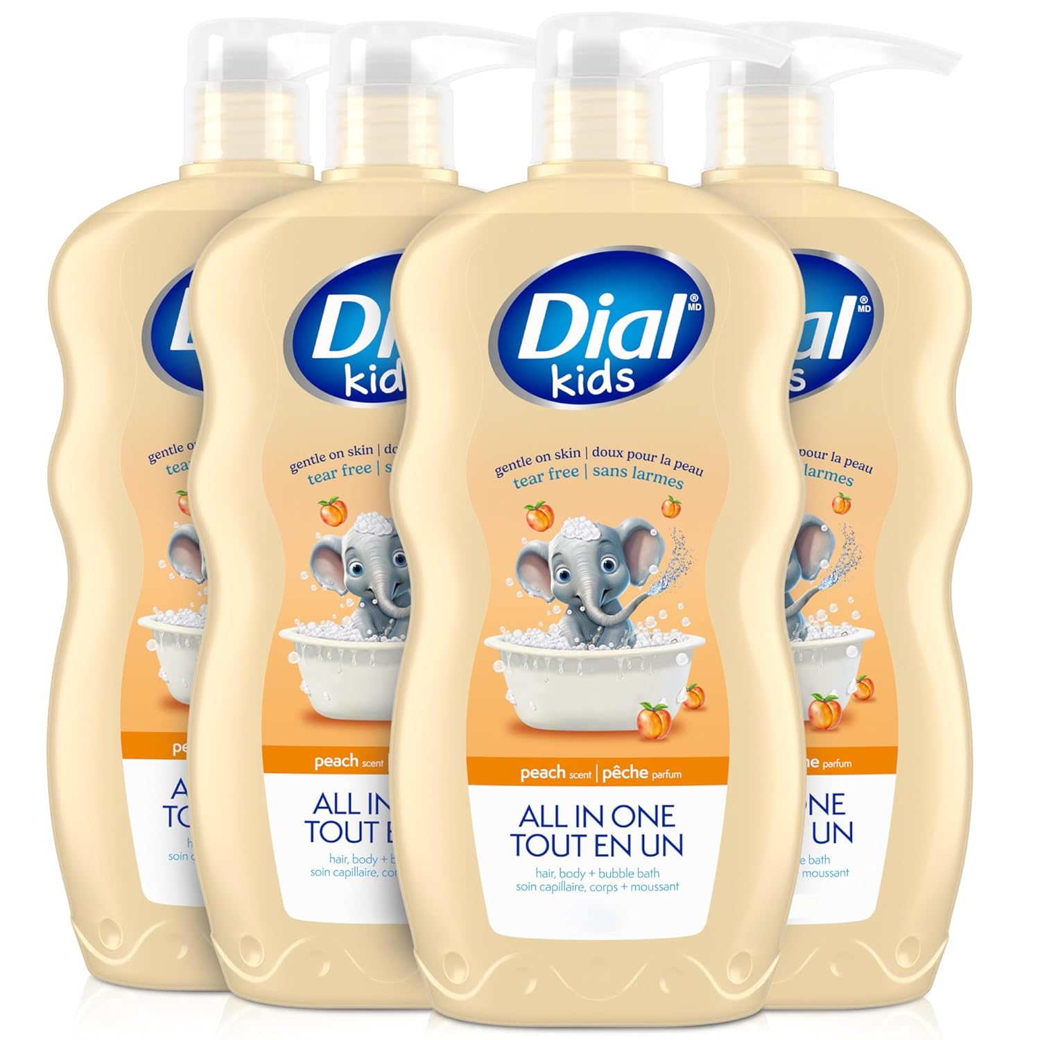 Dial Kids Body Wash Peach - 24oz/4pk