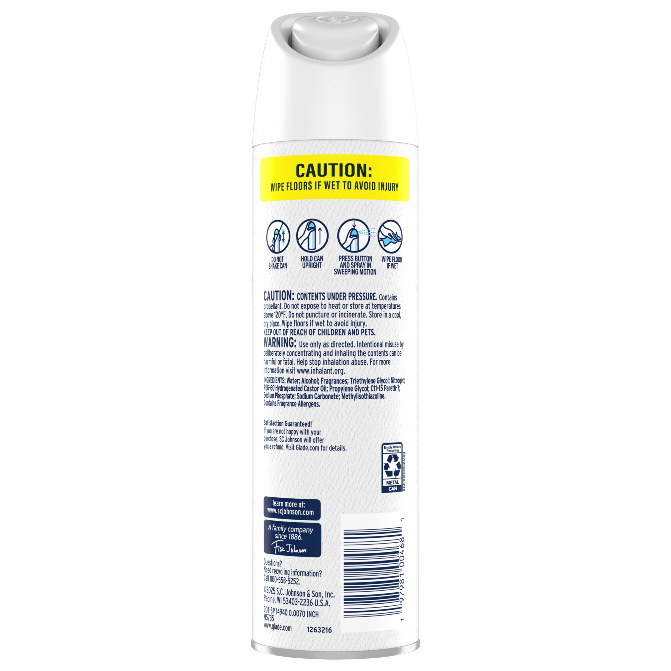 Glade Aerosol - Cozy Vanilla - 7.3oz/6pk