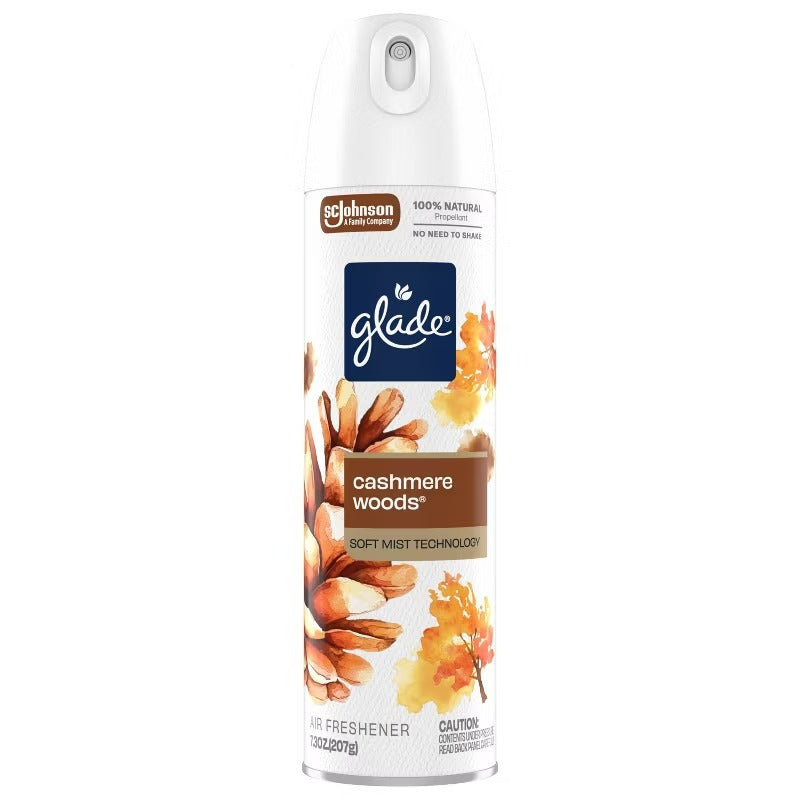 Glade Aerosol - Cashmere Woods - 7.3oz/6pk