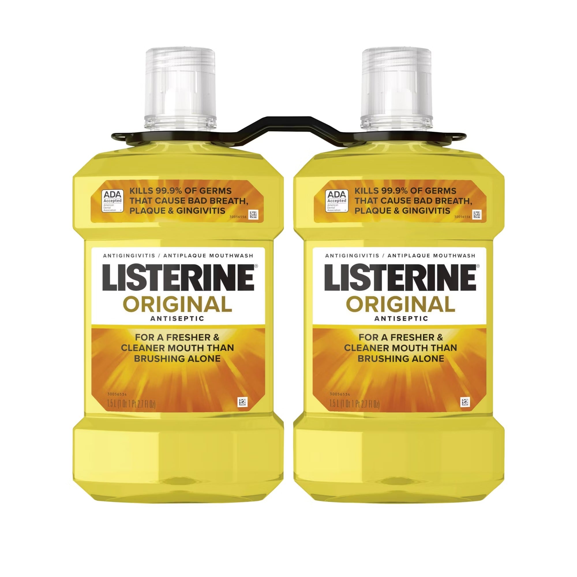 Original Listerine Antiseptic Mouthwash to Freshen Breath and Kill Germs - 1.5L/8pk