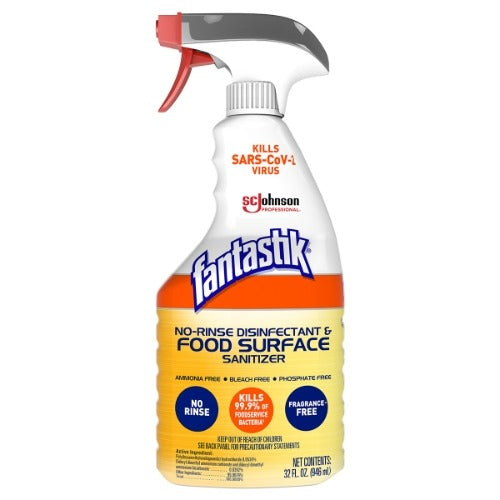 Fantastik No-Rinse Disinfectant & Food Surface Sanitizer Pro - 32oz/8pk