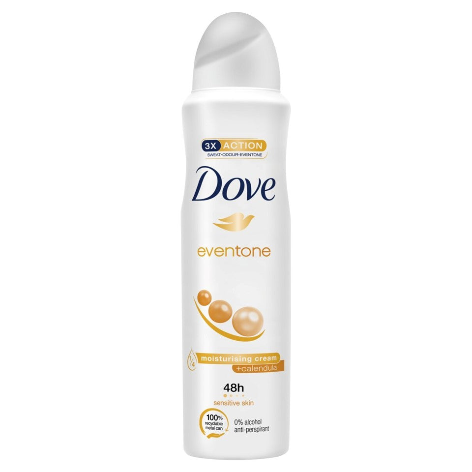 Dove Deodorant Spray Eventone Sensitive - 5.0oz/150ml/6pk