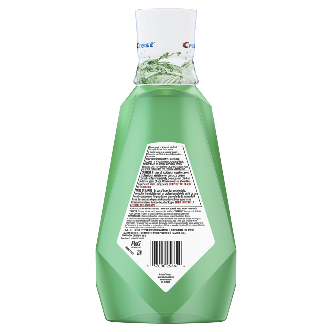 Crest Scope Classic Mouthwash Original Mint 1L - 33.8oz/6pk