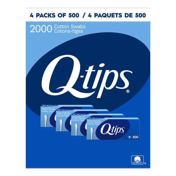 Q-tips Cotton Swabs - 500ct/4pk