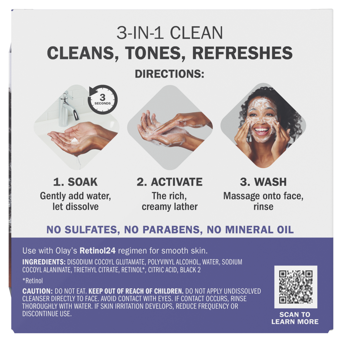 Olay Cleansing Melts + Hyaluronic Face Cleanser Water-Activated Face Wash Cleans Tones and Refreshes Skin - 32ct/12pk