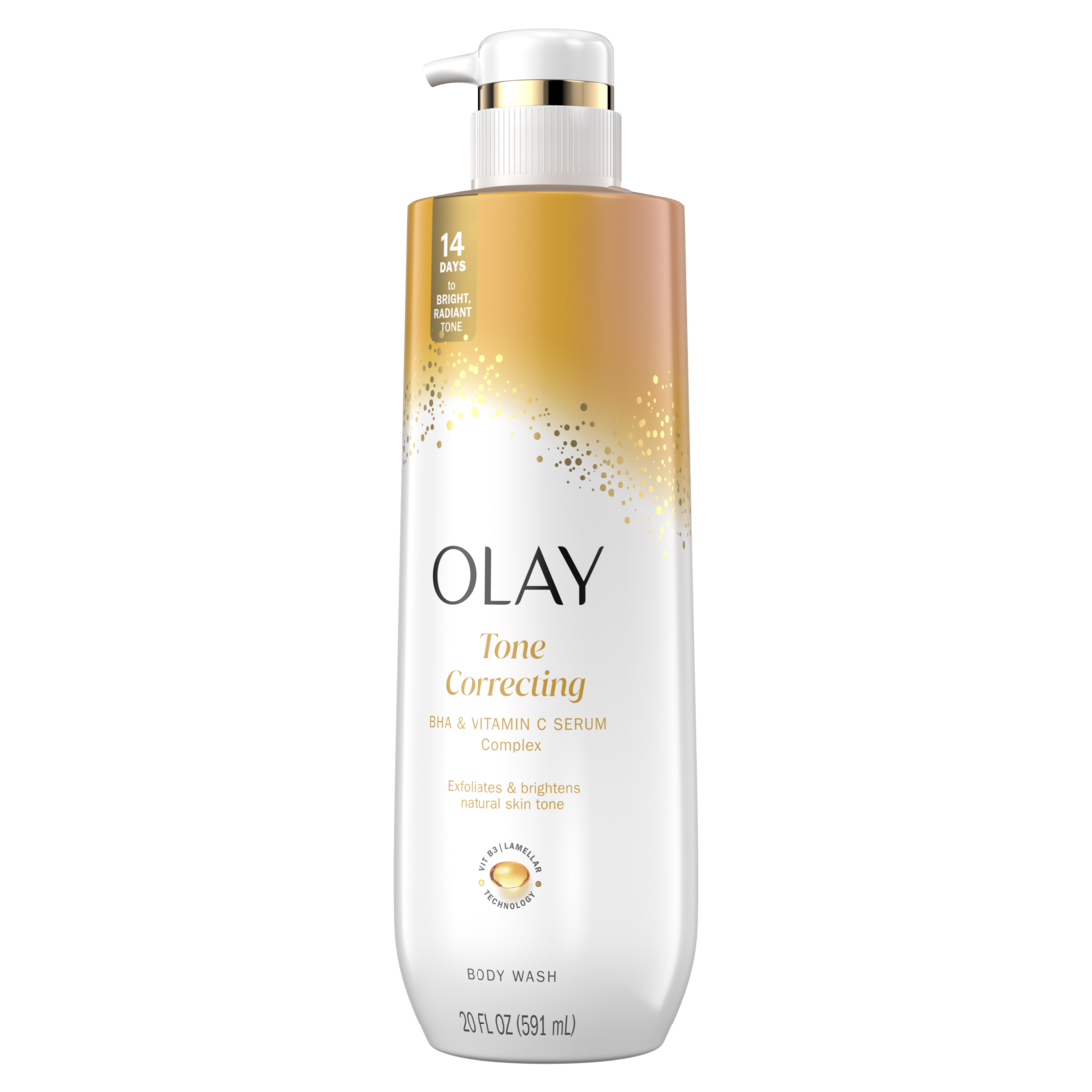 Olay Tone Correcting Body Wash with BHA and Vitamin C Serum Complex - 20oz/4pk