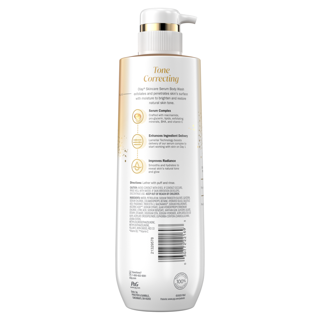 Olay Tone Correcting Body Wash with BHA and Vitamin C Serum Complex - 20oz/4pk