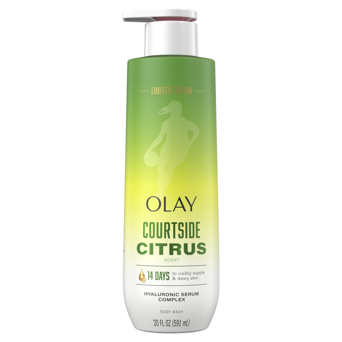 Olay Intensely Hydrating Body Wash with Hyaluronic Serum Complex Court Queen Citrus Scent - 20oz/4pk