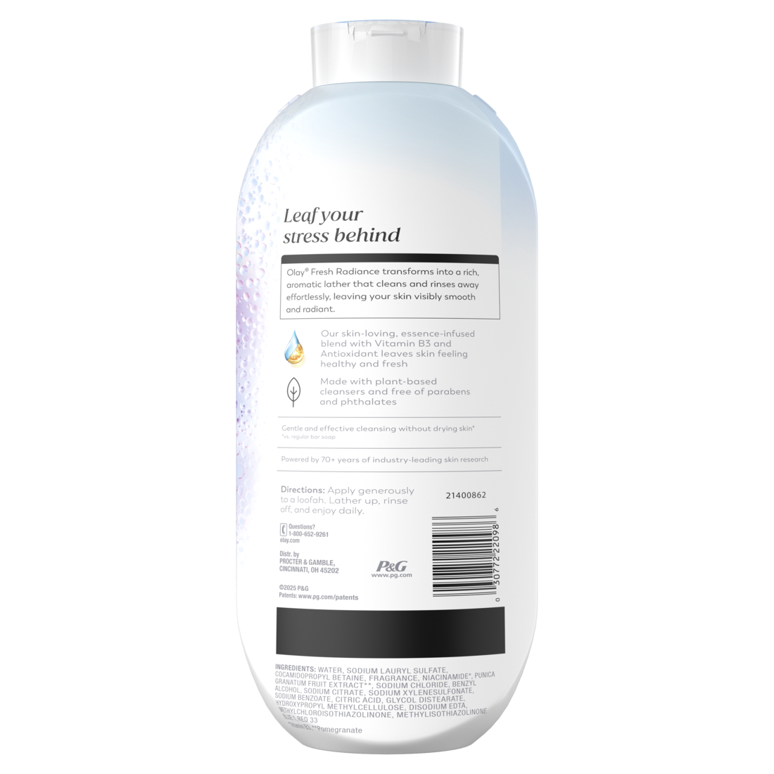 Olay Fresh Radiance Body Wash with Essence of Birch Water and Lavender Vitamin B3 and Antioxidant Blend - 22oz/4pk
