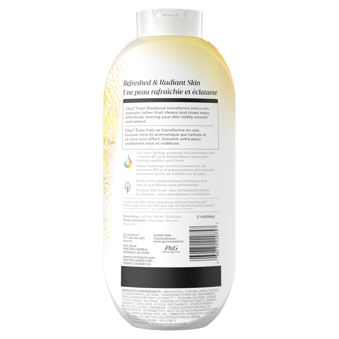 Olay Fresh Radiance Body Wash With Essence Of Pineapple And Coconut Water Vitamin B3 And Antioxidant Blend - 22oz/4pk
