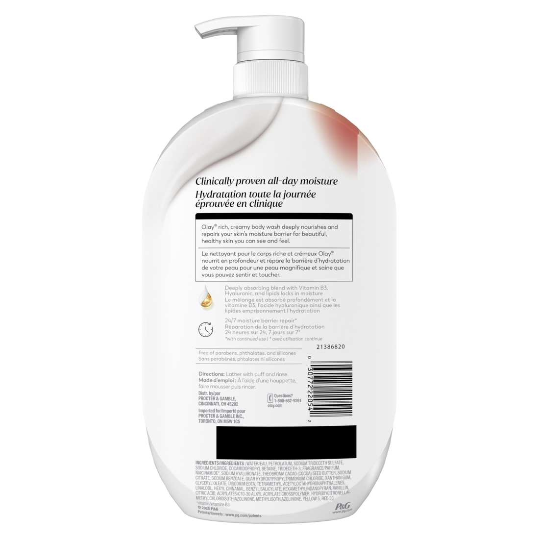 Olay Ultra Moisture Body Wash With Cocoa Butter Vitamin B3 And Hyaluronic Blend - 35oz/4pk