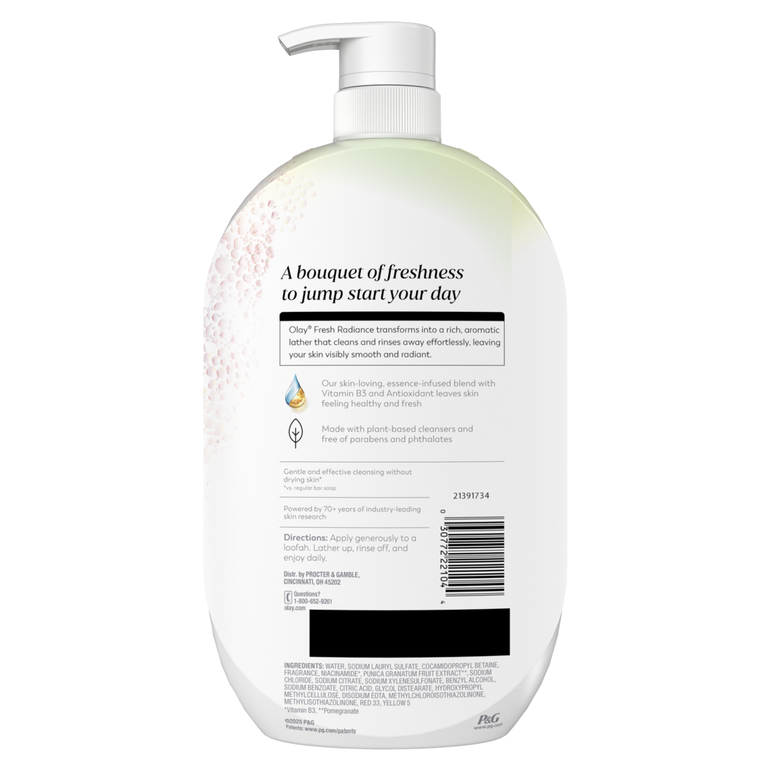 Olay Fresh Radiance Body Wash with Essence of Rose Water and Sweet Nectar Vitamin B3 and Antioxidant Blend - 35oz/4pk