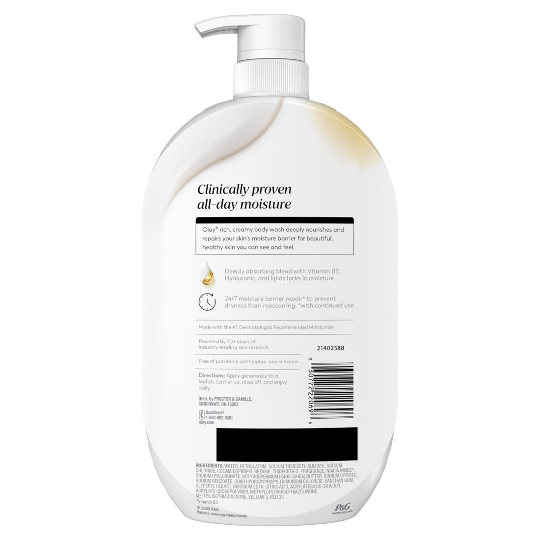 Olay Ultra Moisture Body Wash With Shea Butter Vitamin B3 And Hyaluronic Blend 35Oz - 35oz/4pk