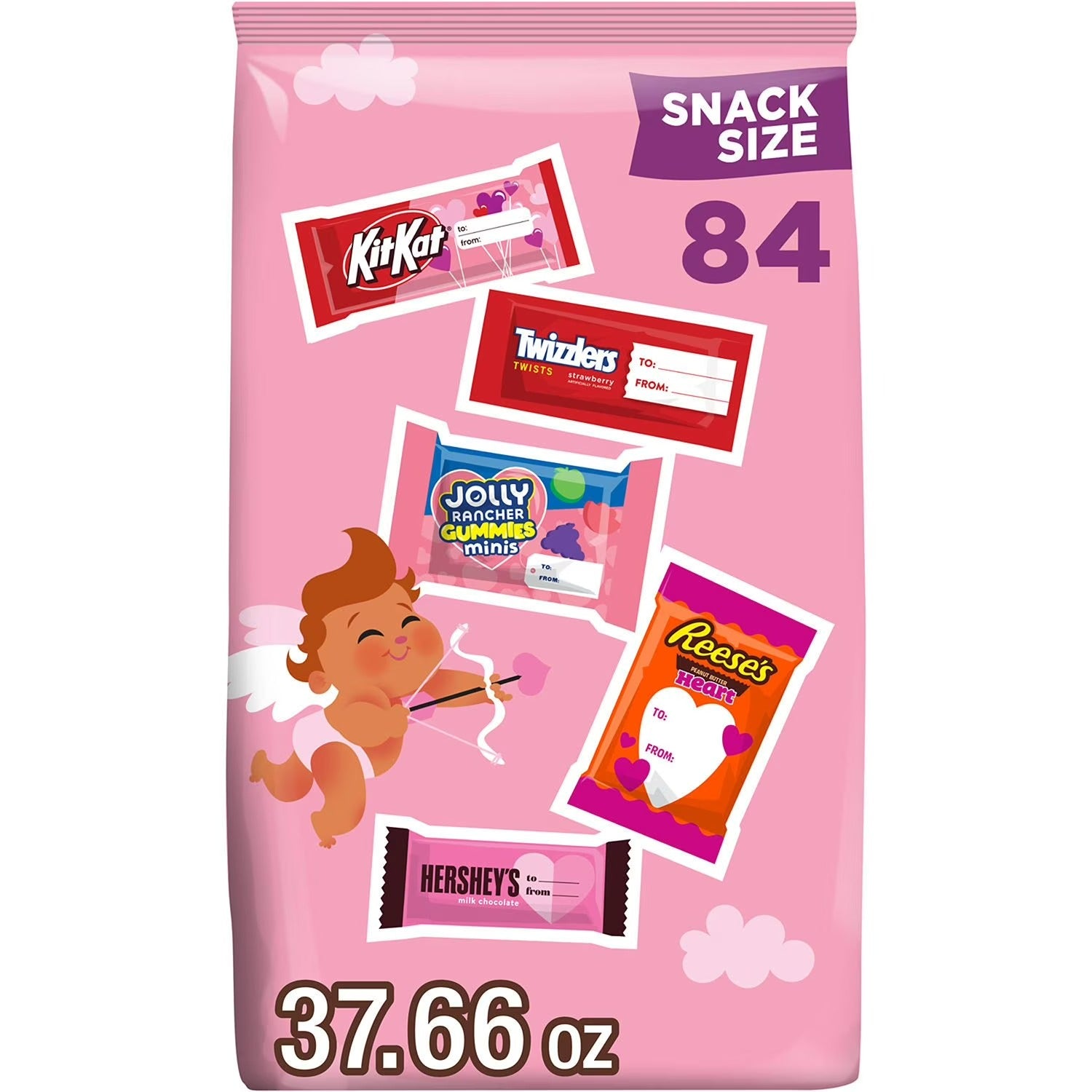 Hershey Valentine Assorted Flavored Snack Size Candy - 37.66oz/1pk