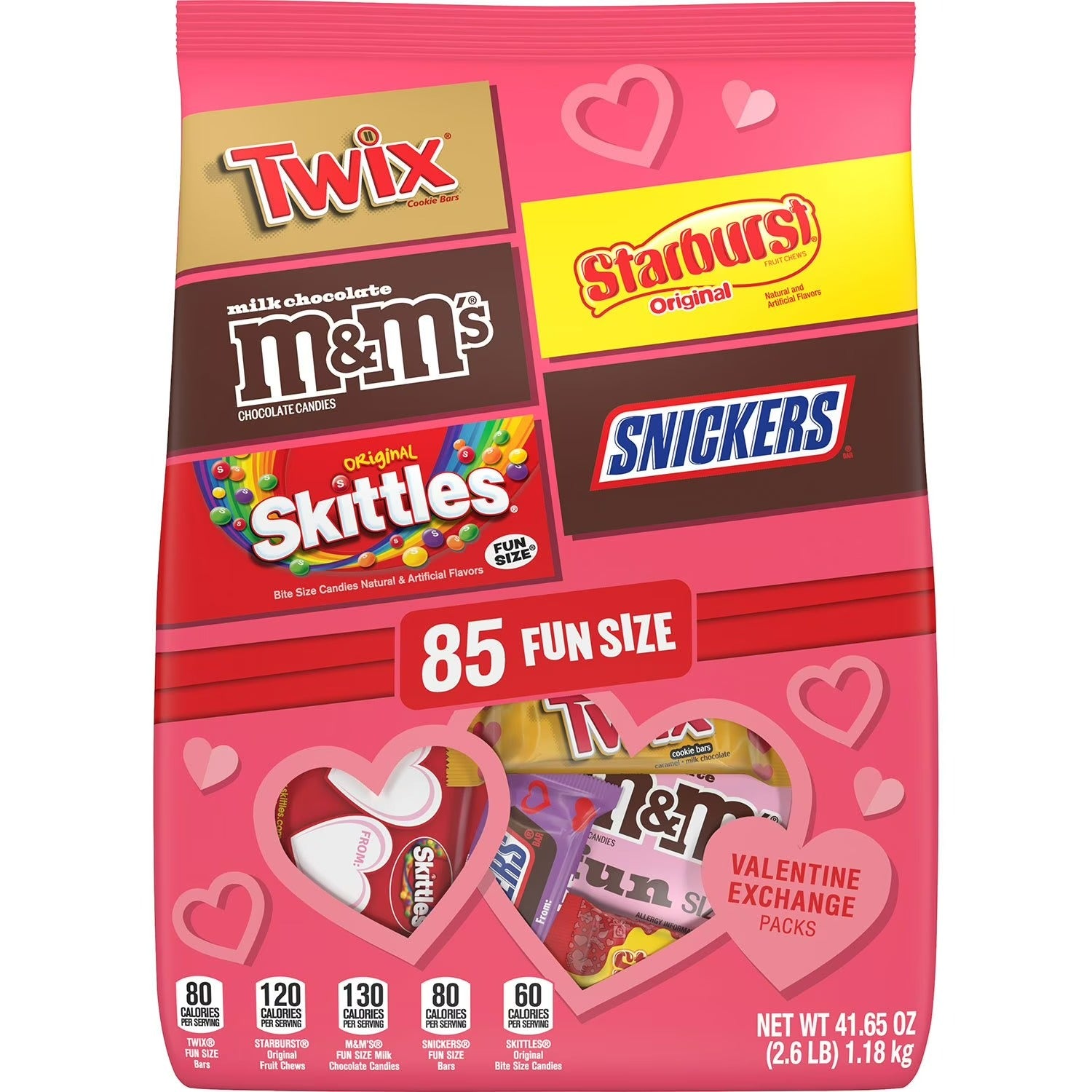 Mars Mixed Valentines Day Candy Variety Pack Fun Size - 85ct/1pk