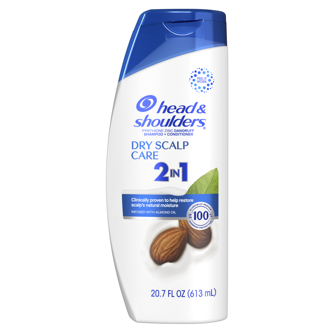 Head & Shoulders 2 in 1 Dandruff Shampoo and Conditioner Anti-Dandruff Treatment Dry Scalp Care for Daily Use - 20.7oz/4pk