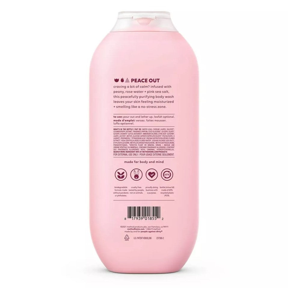 Method Body Wash Pure Peace - 18oz/6pk