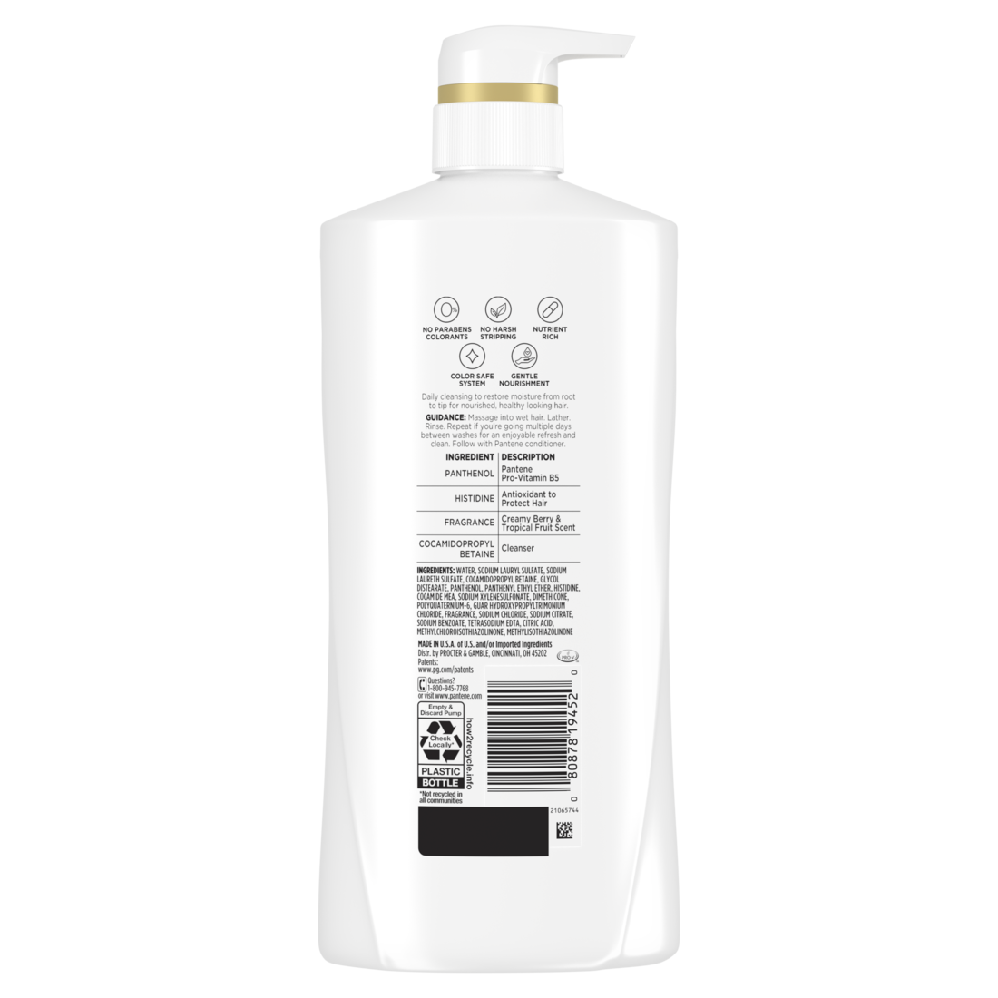 Pantene Daily Moisture Renewal 72 HR Lush Moisture Shampoo - 23.6oz/4pk