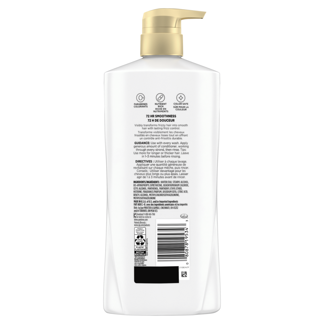 Pantene Smooth & Sleek 72 HR Smoothness Conditioner - 25.1oz/4pk