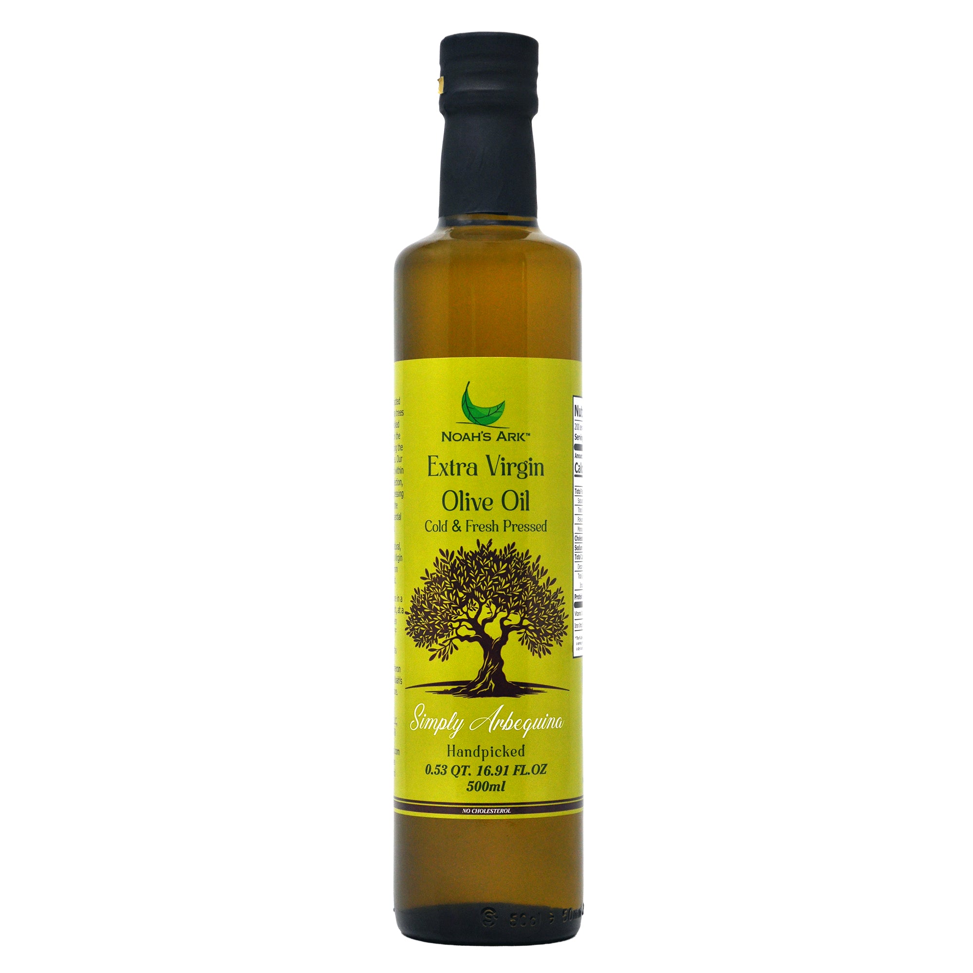Noah's Ark Arbequina Extra Virgin Olive Oil - 500ml/16.91oz/6pk