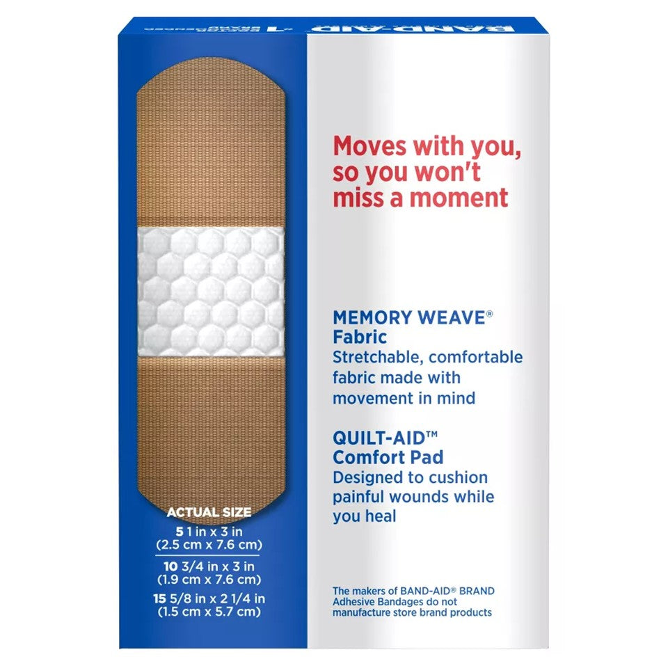 Band-Aid Adhesive Bandages Flexible Fabric Assorted - 30ct/6pk