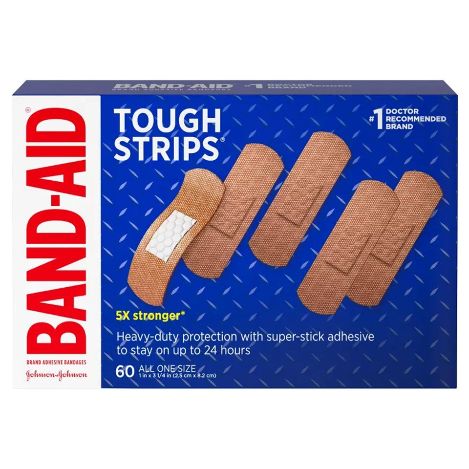 Band-Aid Brand Adhesive Bandages Tough-Strips All One Size - 60ct/3pk
