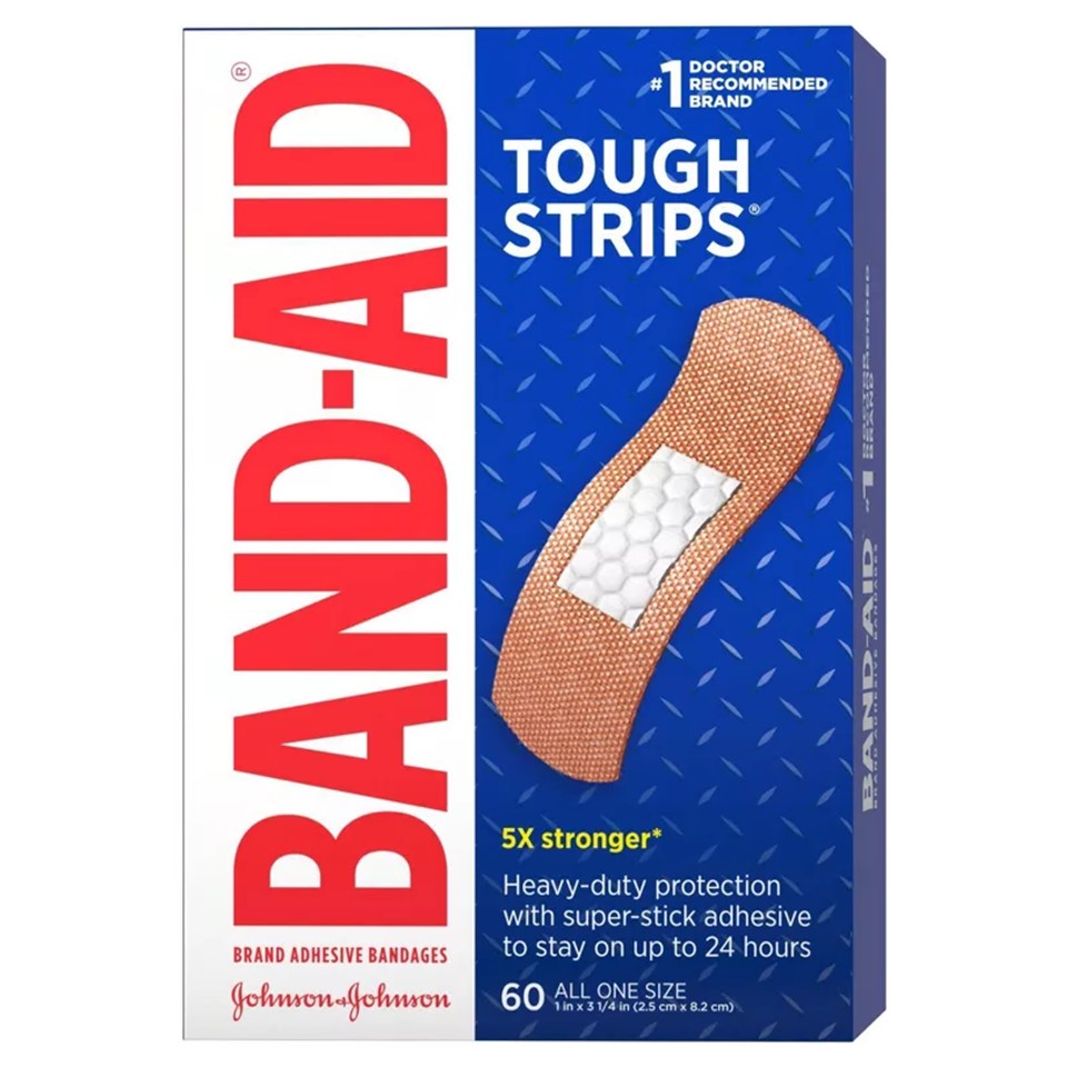 Band-Aid Brand Adhesive Bandages Tough-Strips All One Size - 60ct/3pk