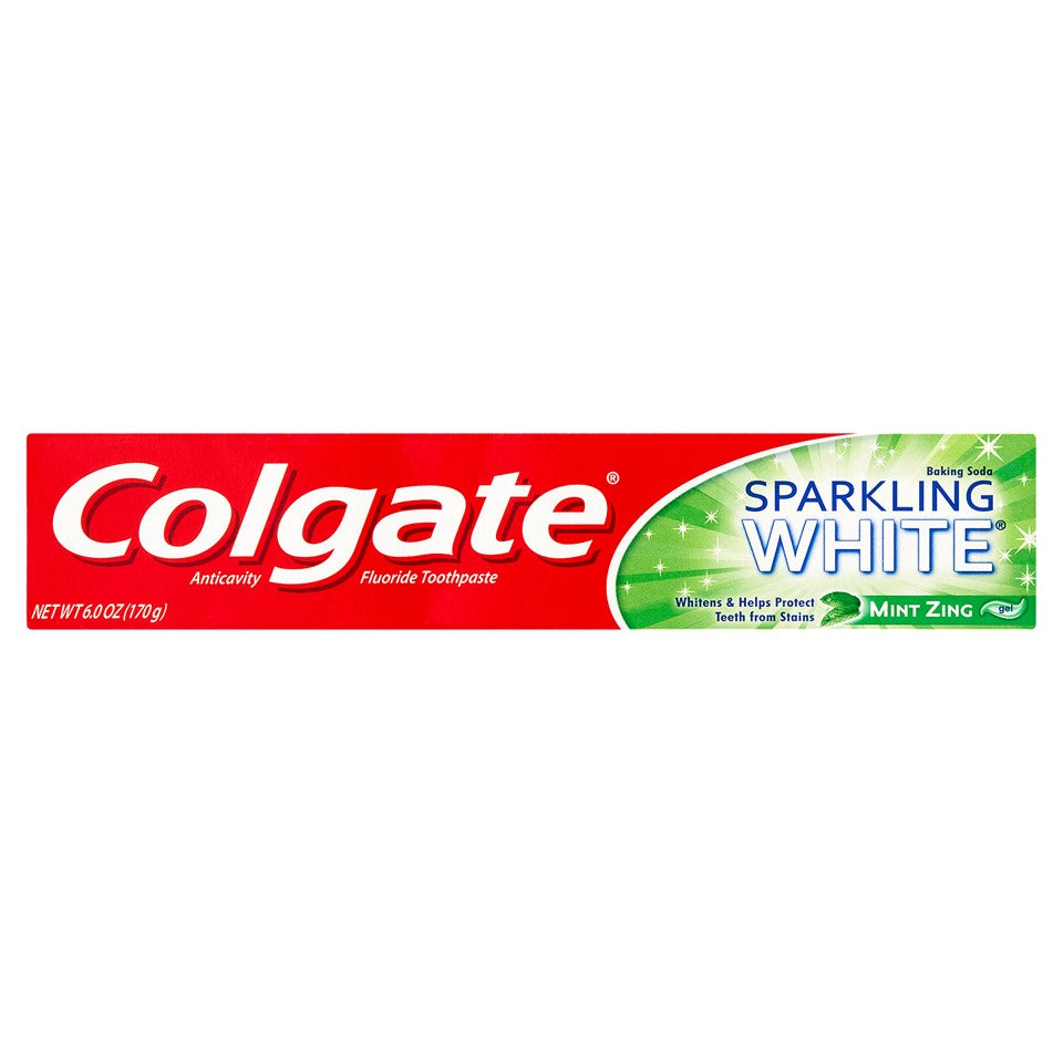 Colgate Sparkling Toothpaste White Mint Zing Gel - 6oz/24pk