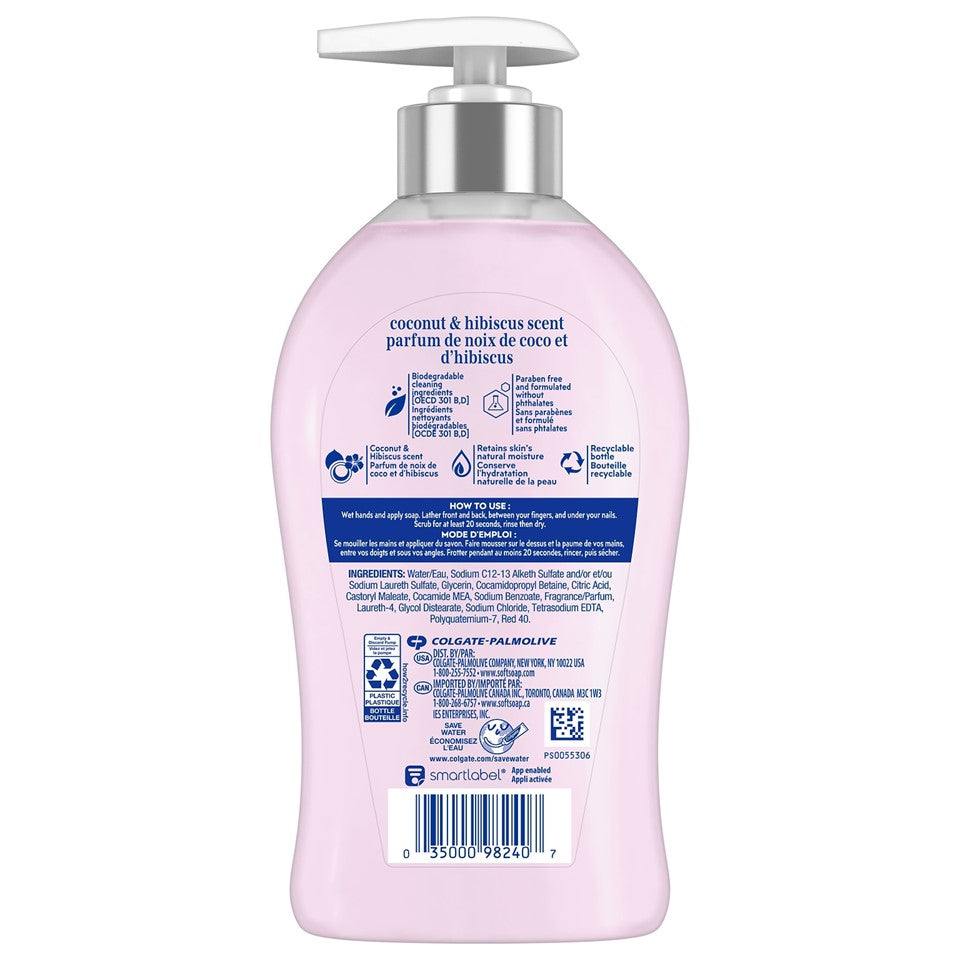 SoftSoap Liquid Hand Soap Pump Coconut & Hibiscus - 11.25oz/6pk