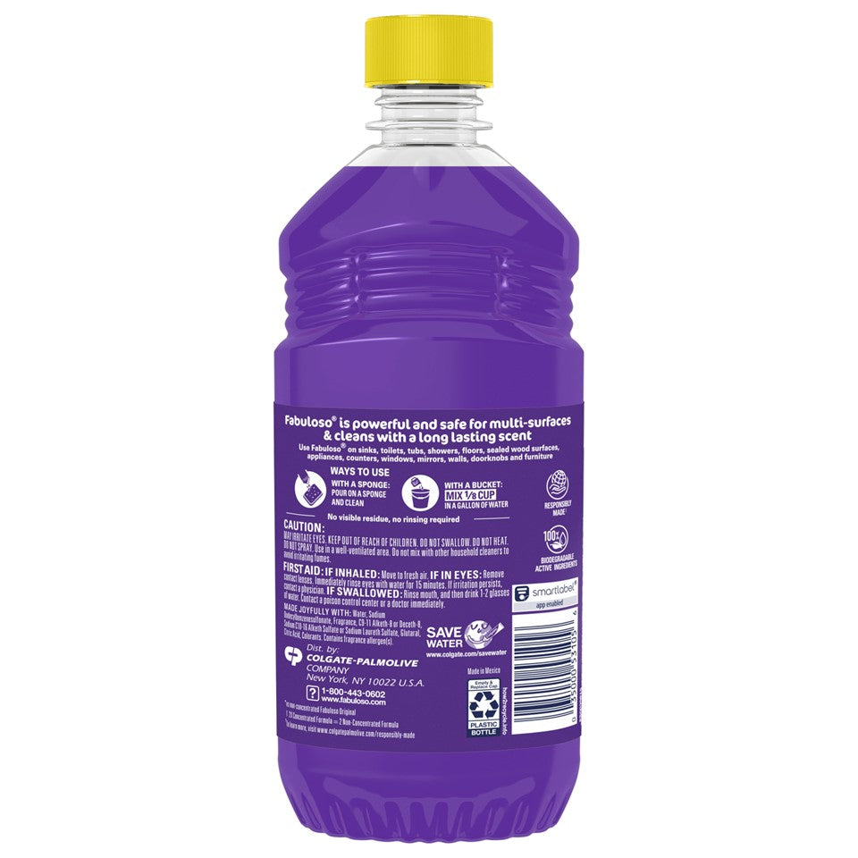 Fabuloso 2X Concentrated Formula Multi Purpose Cleaner Lavender - 16.9oz/24pk