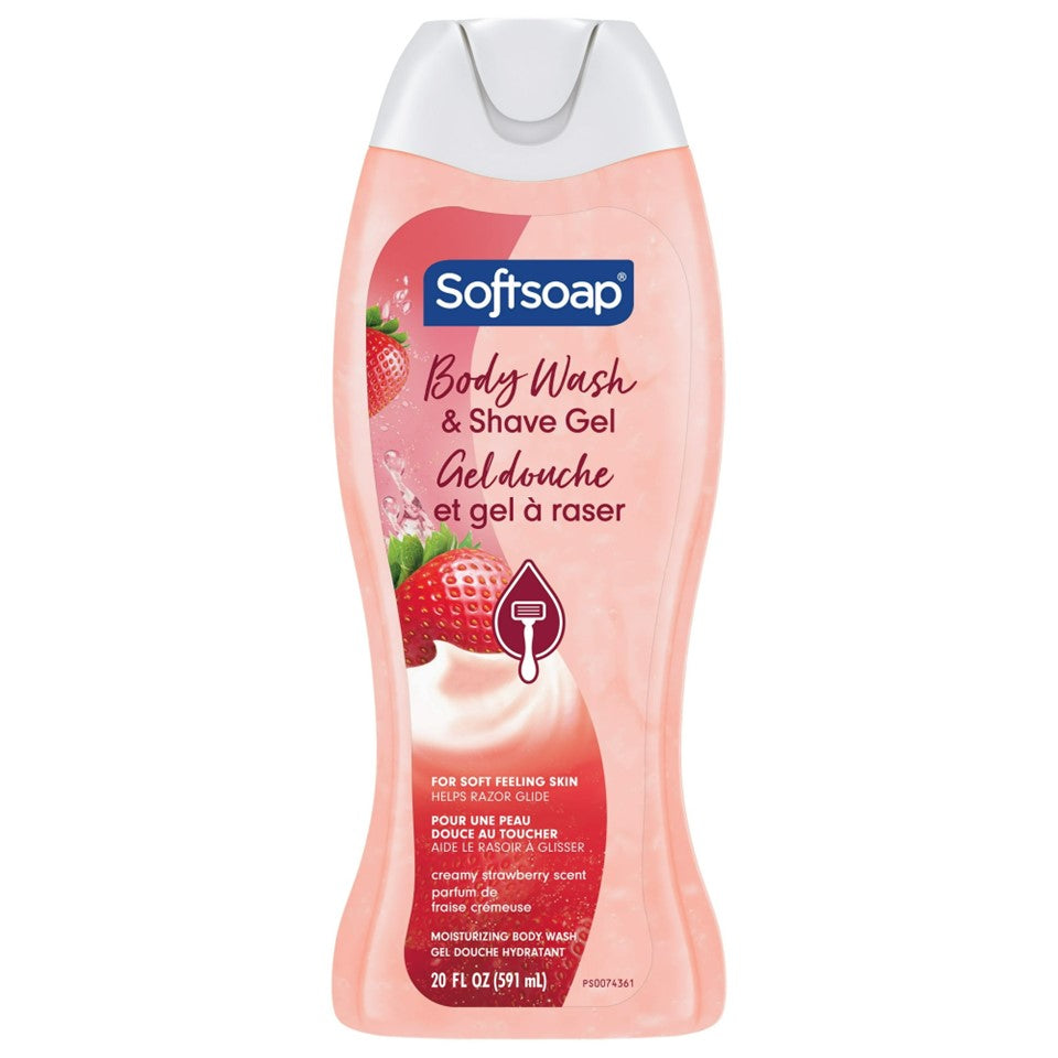 Softsoap Body Wash and Shave Gel Creamy Strawberry - 20oz/4pk