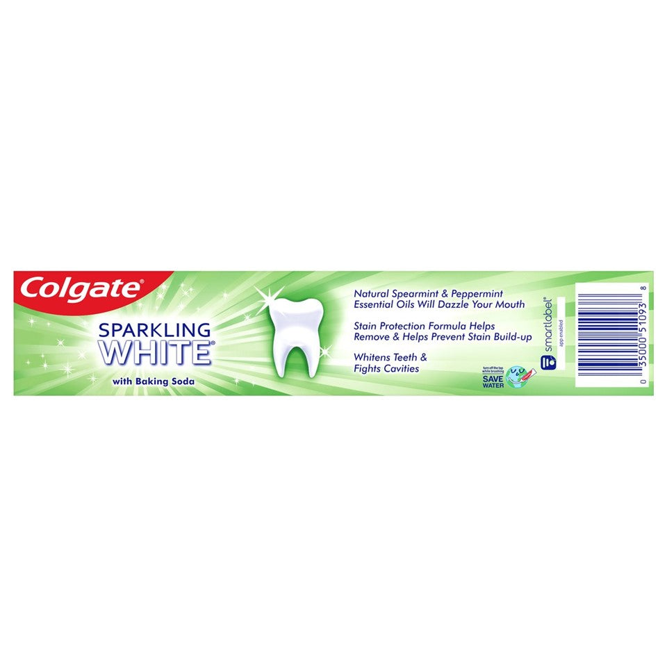 Colgate Sparkling Toothpaste White Mint Zing Gel - 6oz/24pk