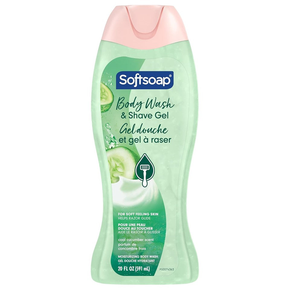 Softsoap Body Wash and Shave Gel Cool Cucumber - 20oz/4pk