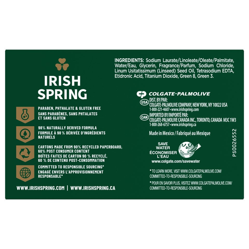 Irish Spring Soap Original - (3x3.7)oz/18pk