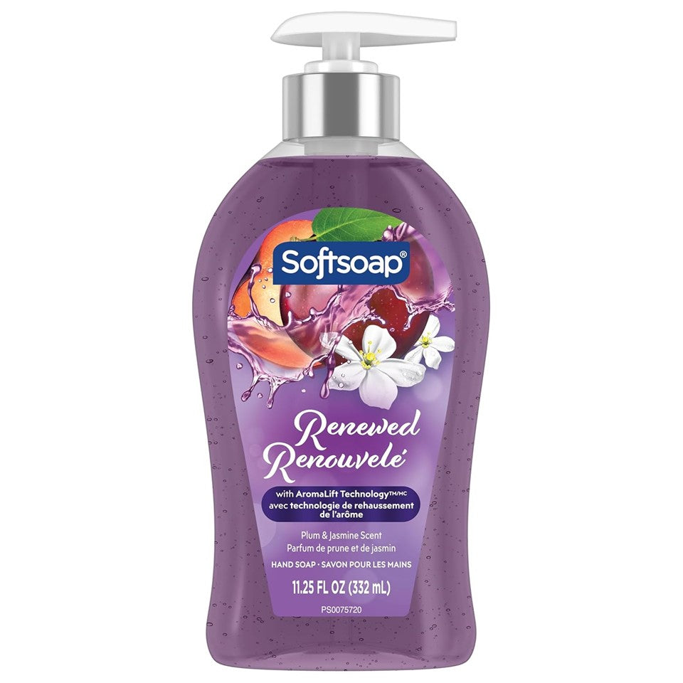 SoftSoap Renewed Liquid Hand Soap Pump Plum and Jasmine - 11.25oz/6pk