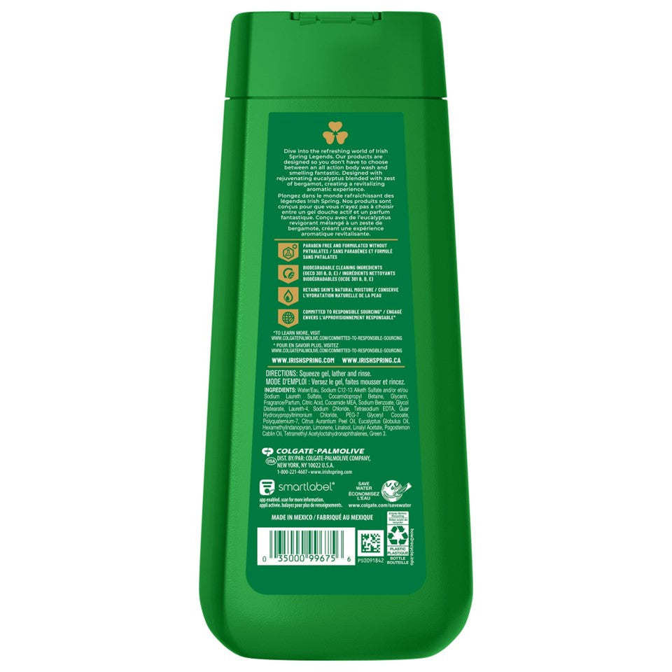 Irish Spring Body Wash 5-in-1 Eucalyptus & Bergamot - 20oz/4pk
