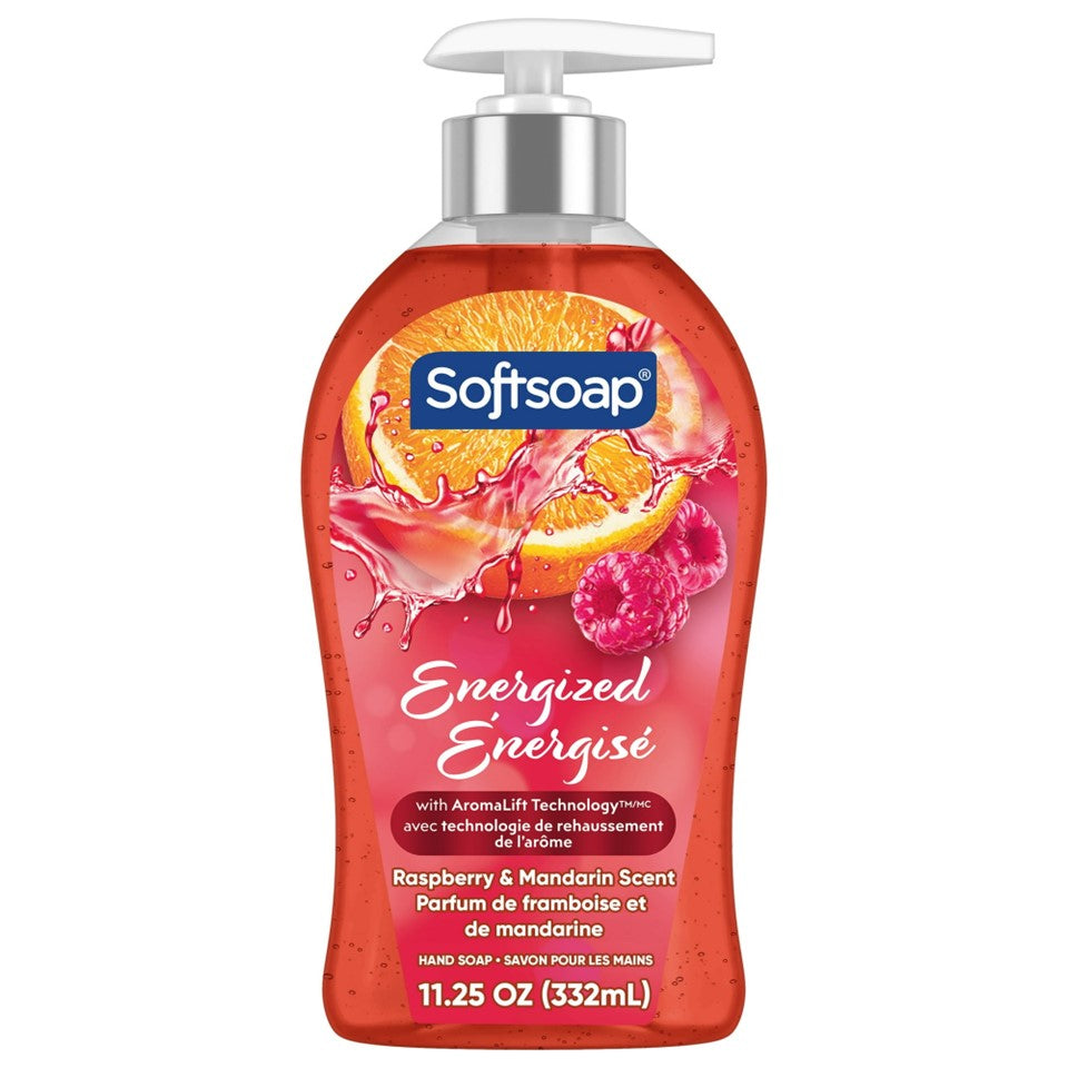 SoftSoap Energized Liquid Hand Soap Pump Raspberry & Mandarin - 11.25oz/6pk
