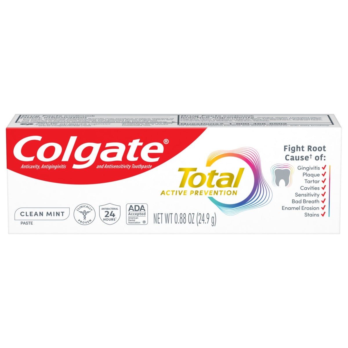 Colgate Total Toothpaste Clean Mint Paste - 0.88oz/24pk