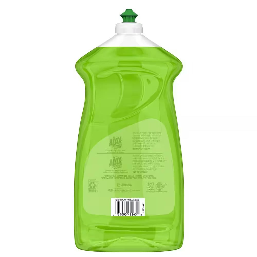 Ajax Dish Liquid Soap Vinegar & Lime - 52oz/6pk
