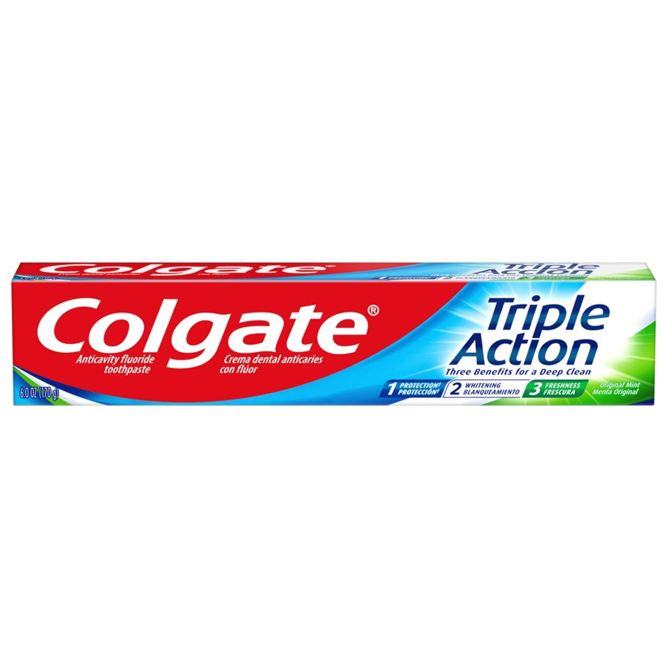 Colgate Triple Action Toothpaste Mint - 6oz/24pk