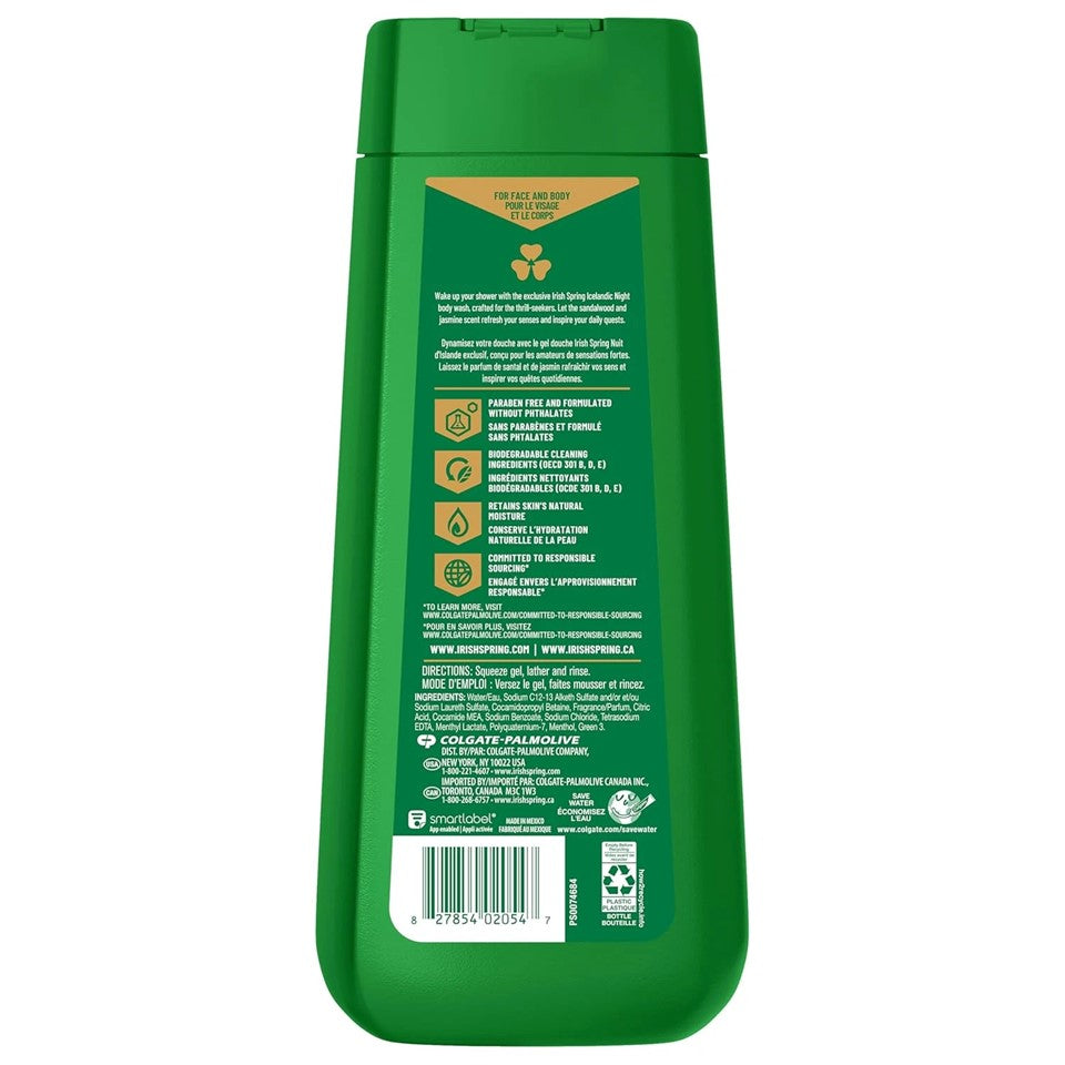 Irish Spring Body Wash Icelandic Night - 20oz/4pk
