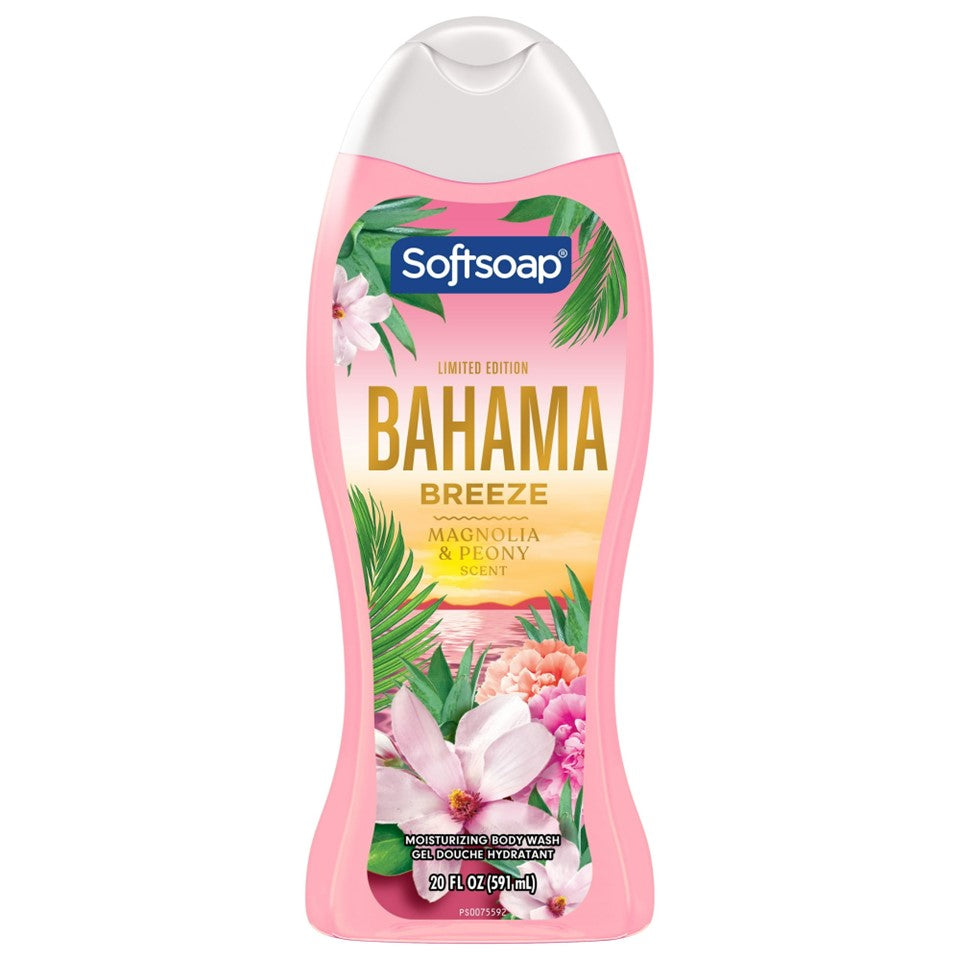 SoftSoap Moisturizing Body Wash Bahama Breeze Magnolia & Peony - 20oz/4pk