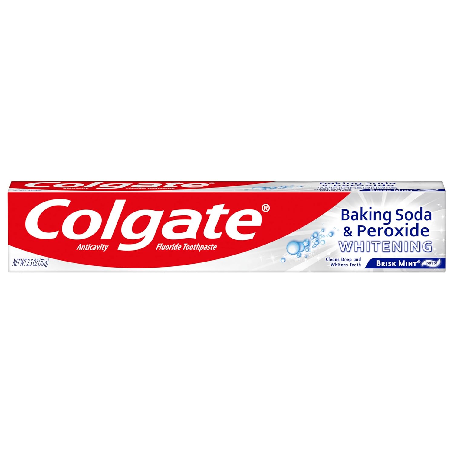 Colgate Toothpaste Baking Soda & Peroxide Whitening Brisk Mint - 2.5oz/24pk