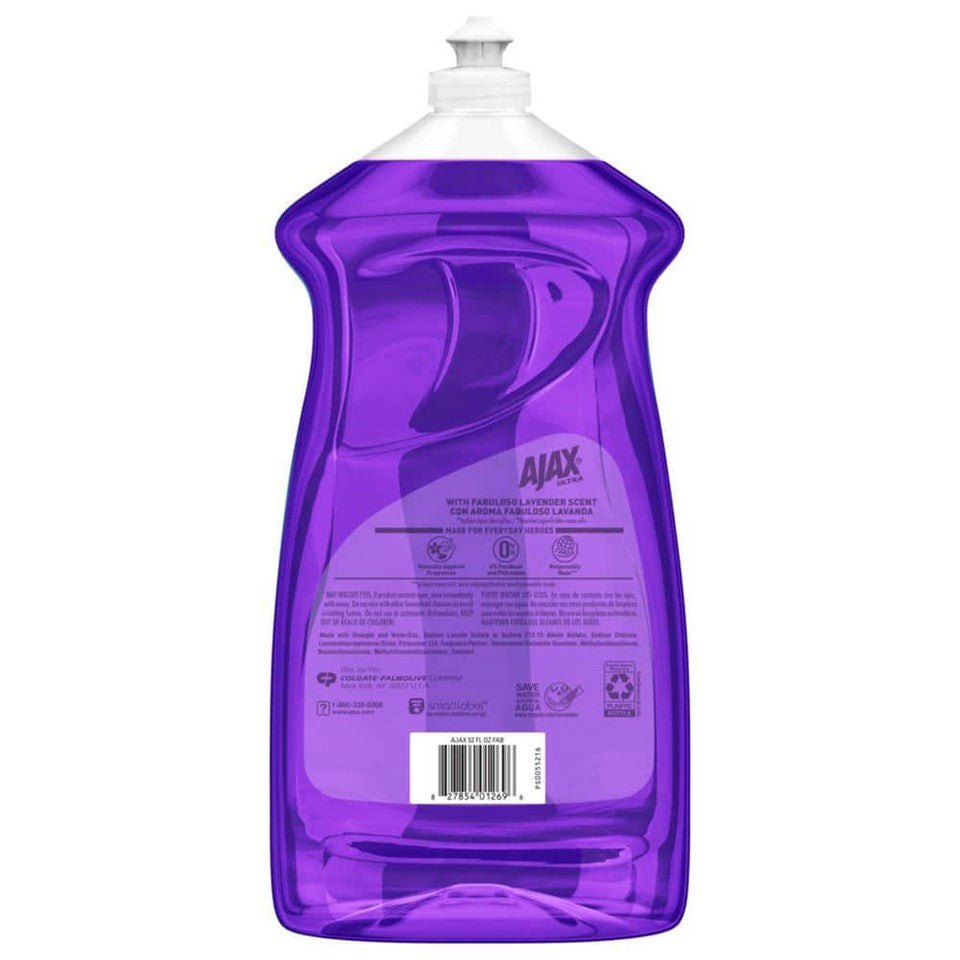 Ajax Ultra Dish Liquid Soap Fabuloso Lavender - 52oz/6pk